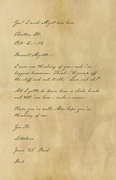 Elzie Crisler Segar's Letter