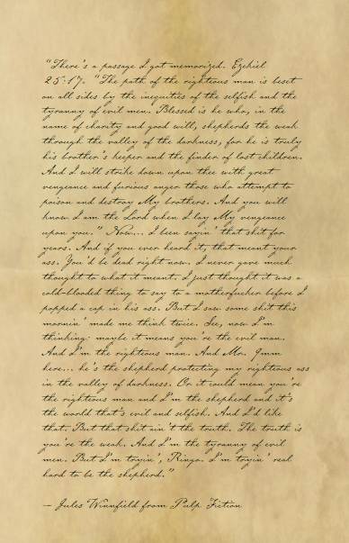 Jules Winnfield's Letter