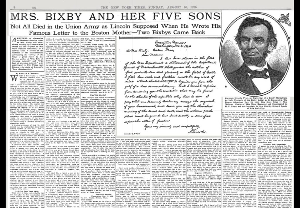 Abraham Lincoln’s Poignant Letter Apologizing to the Mothers of War