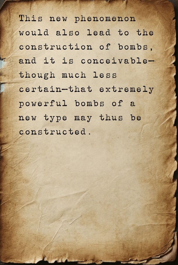 The Secretive Letter That Brought Us the Nuclear Bomb
