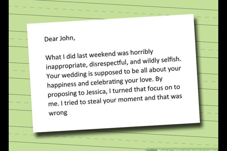 The Art of Writing Apology Letters