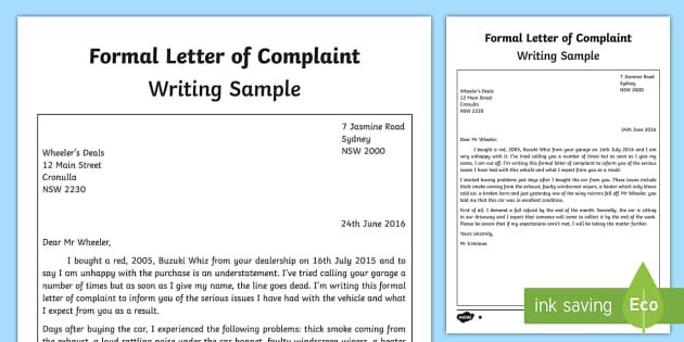 Be Direct In Your Letters of Complaints